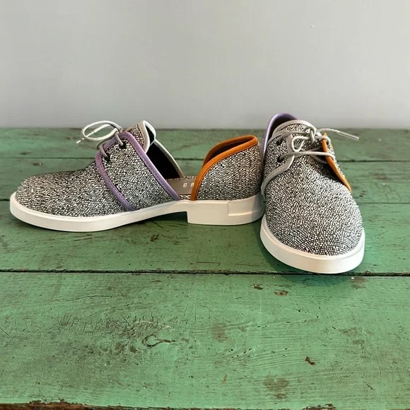 NWOT Women’s Camper Snimi Derby Twins Black White semi-open multi colored  sz37